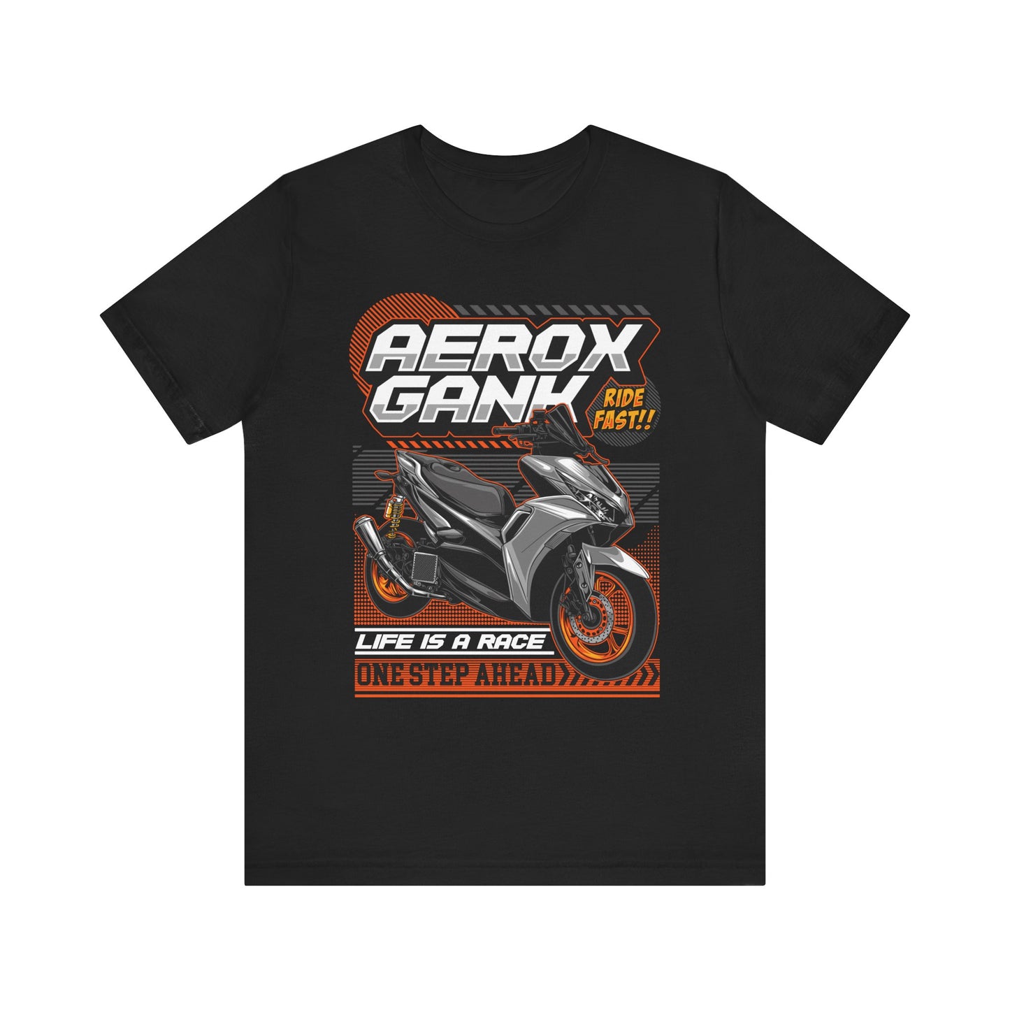 Stylish Scooter Graphic Tee - AEROX GANk - Ride Fast T-shirt - CreativeRino