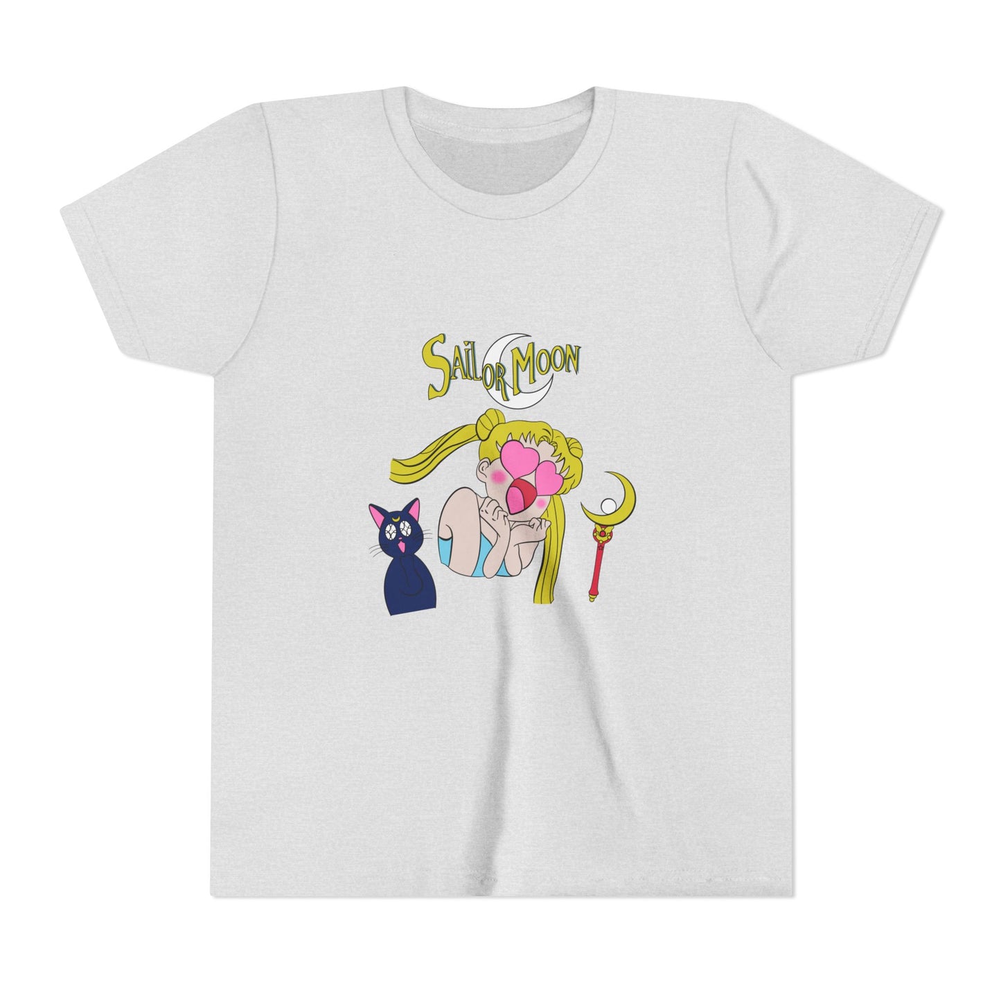 Sailor Moon Youth Short Sleeve Tee - Cute Cartoon T-shirt Design for Young Fans - CreativeRino
