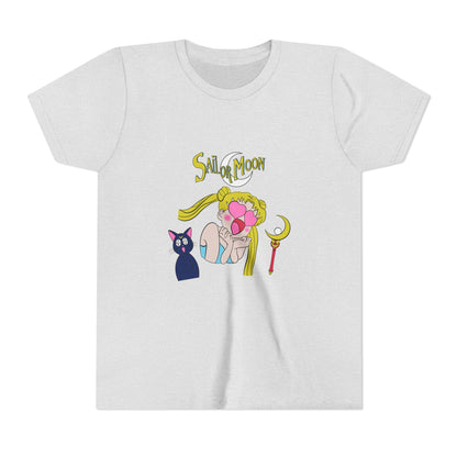 Sailor Moon Youth Short Sleeve Tee - Cute Cartoon T-shirt Design for Young Fans - CreativeRino