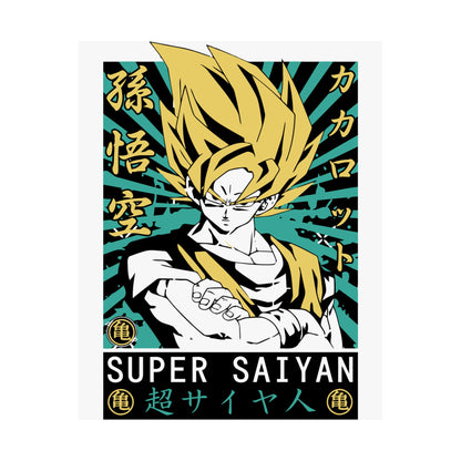 Super Saiyan Matte Vertical Poster | Anime Wall Art for Dragon Ball Fans - CreativeRino