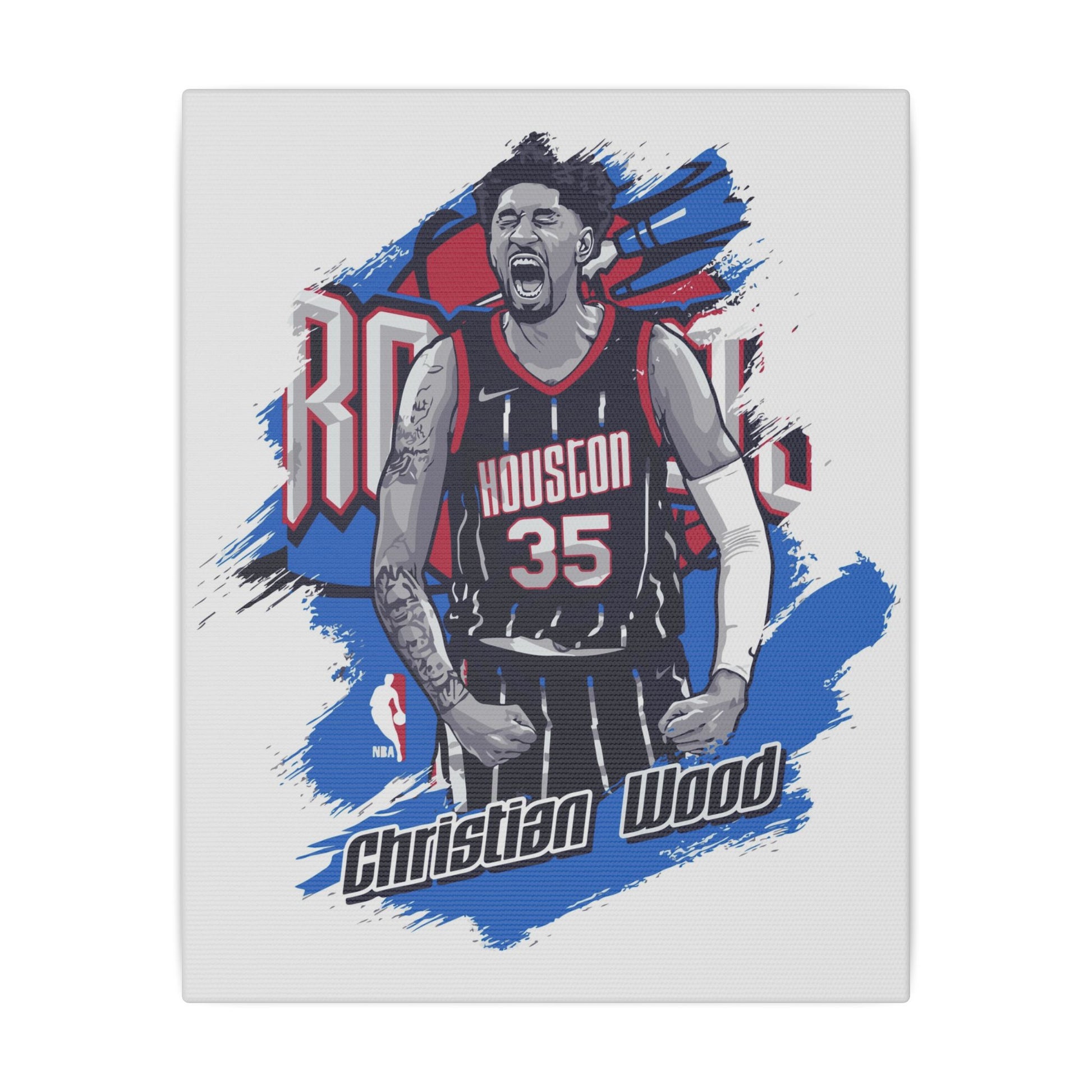 Christian Wood NBA Wall Art Canvas Print - Houston Rockets Decor - CreativeRino