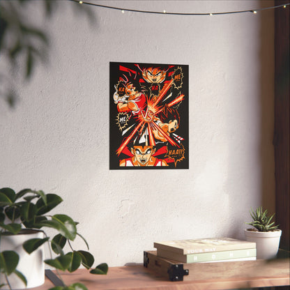 Dragon Ball Anime Battle Matte Vertical Poster - Perfect for Home Decor and Fan Gifts - CreativeRino