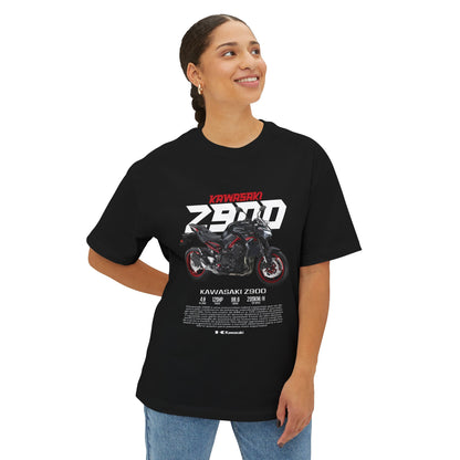 Kawasaki Z900 Unisex Oversized Boxy Tee - Motorbike Graphic T-Shirt - CreativeRino
