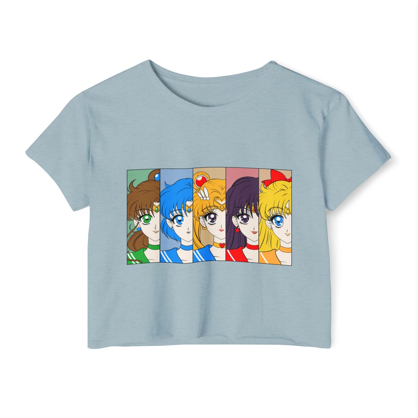 Sailor Moon Women Festival Crop Top - Retro Anime Character Design - CreativeRino