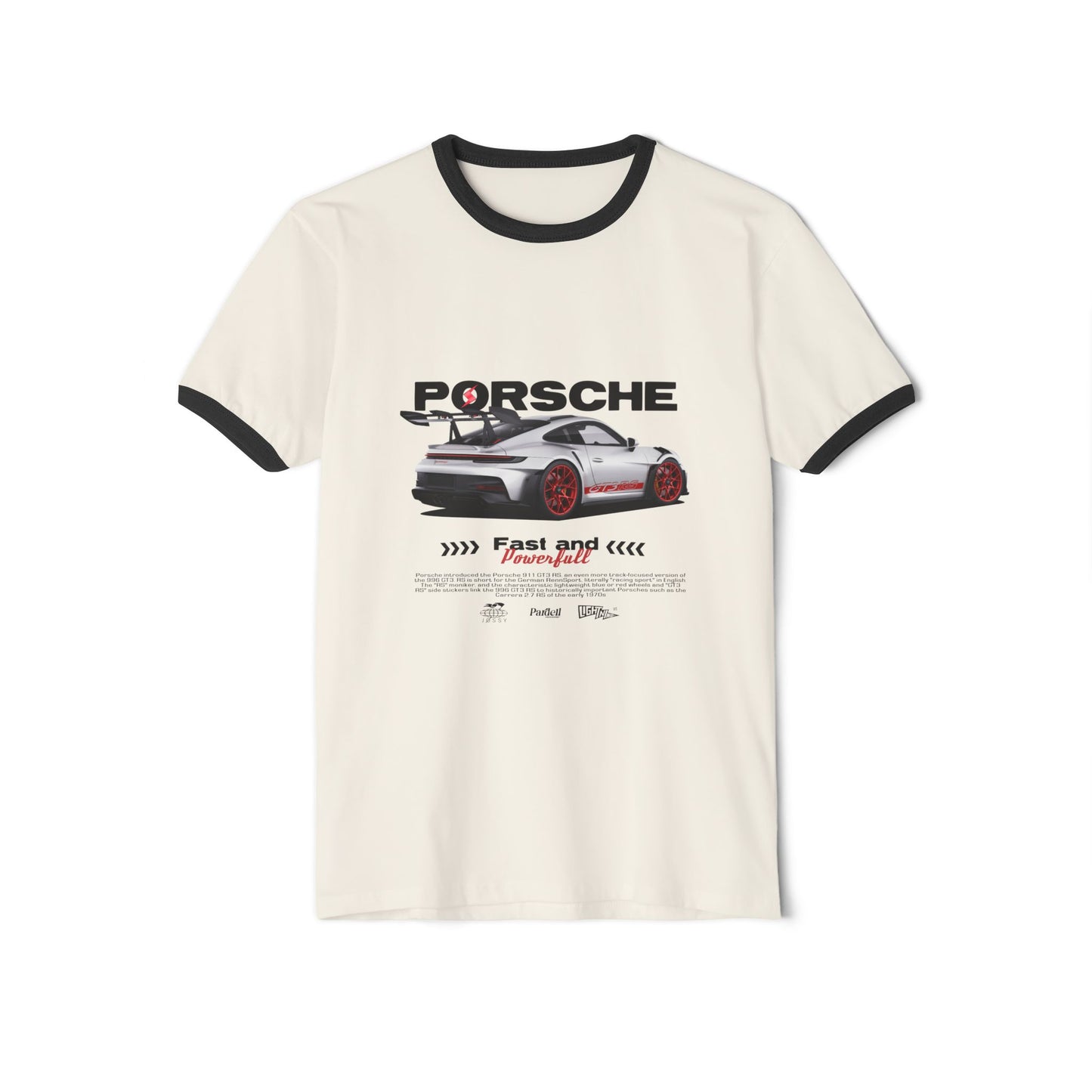 Porsche 911 Fast and Fearless Unisex Cotton Ringer T-Shirt - CreativeRino