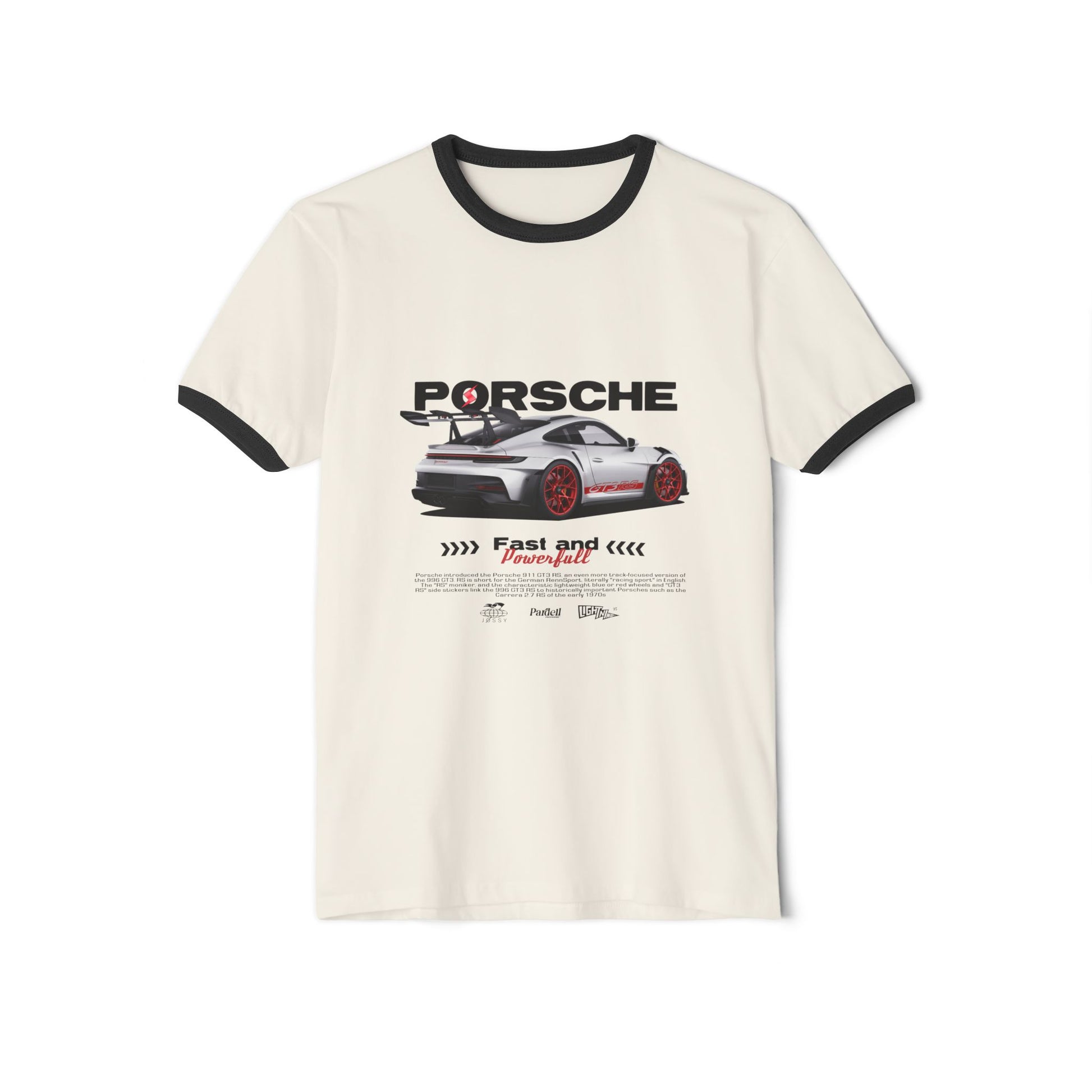 Porsche 911 Fast and Fearless Unisex Cotton Ringer T-Shirt - CreativeRino