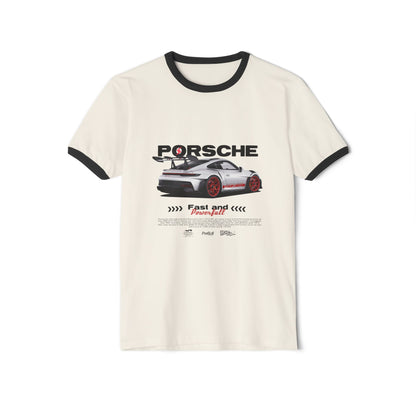Porsche 911 Fast and Fearless Unisex Cotton Ringer T-Shirt - CreativeRino