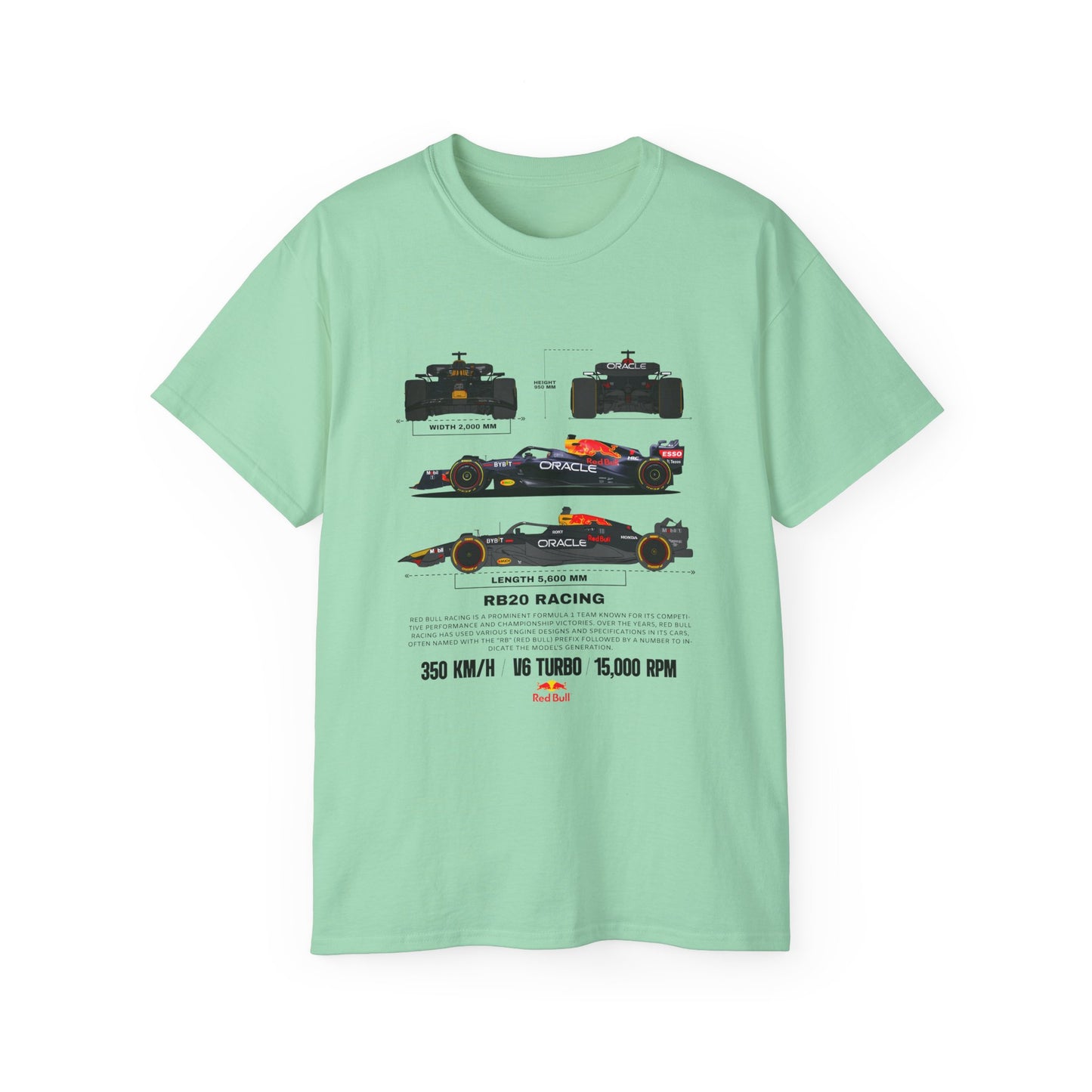 RB20 Racing Unisex Ultra Cotton Tee - Perfect T-shirt for Motorsport Fans - CreativeRino