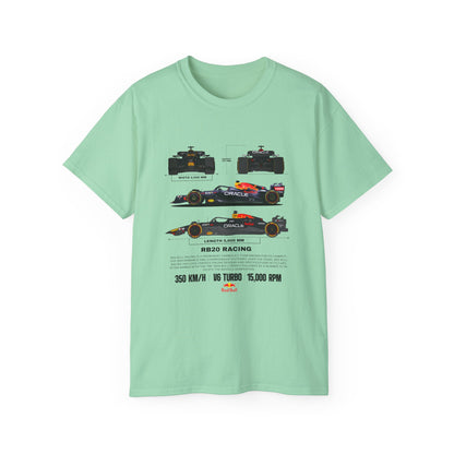 RB20 Racing Unisex Ultra Cotton Tee - Perfect T-shirt for Motorsport Fans - CreativeRino