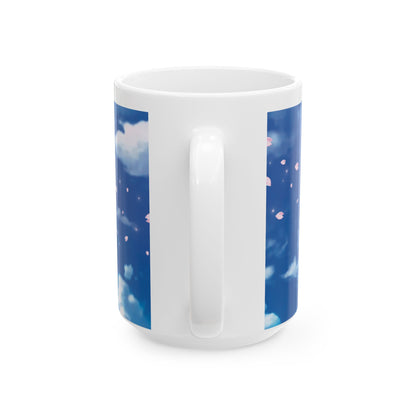 Magical Sakura Pair Ceramic Mug Perfect for Anime Fans - CreativeRino