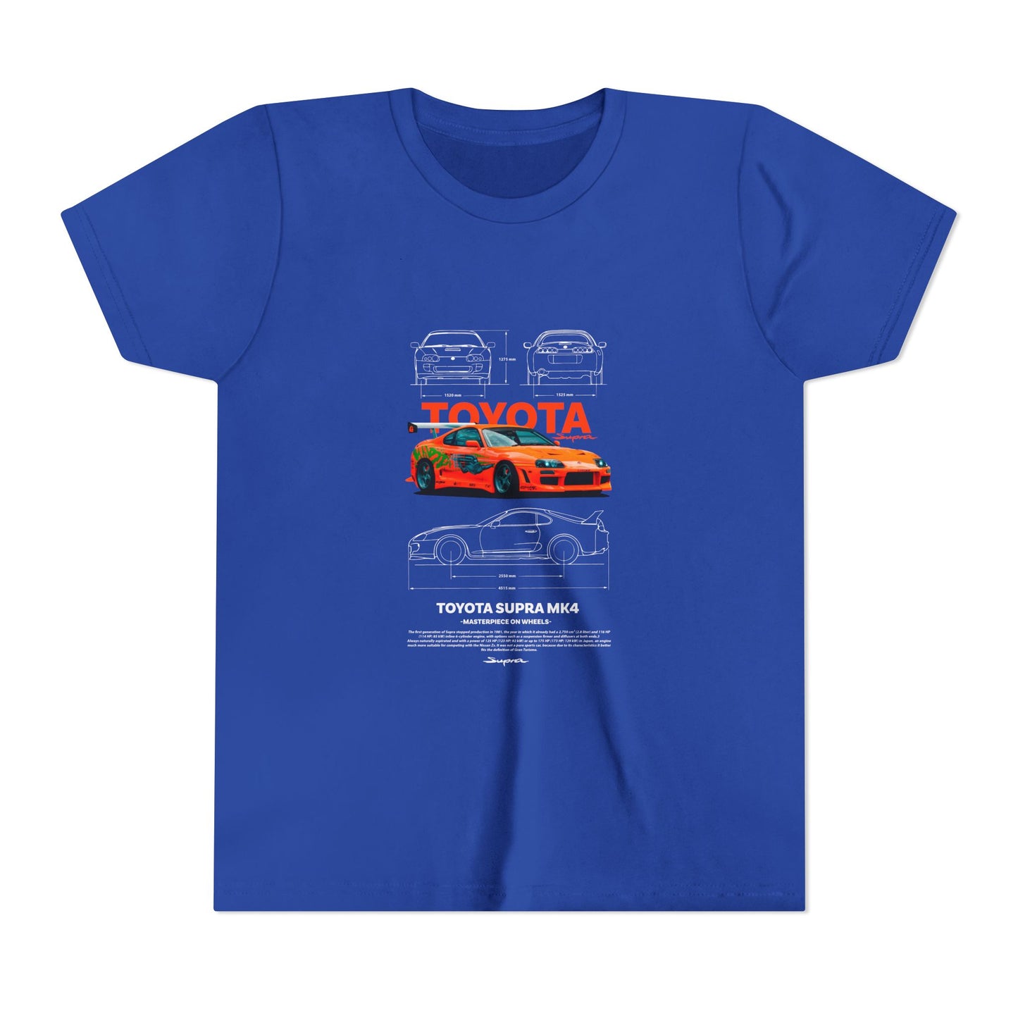 Toyota Supra MK4 Car Youth  Tee - Cool Graphic Short Sleeve T-Shirt - CreativeRino