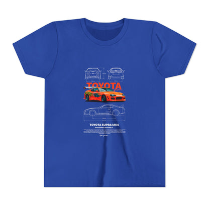 Toyota Supra MK4 Car Youth  Tee - Cool Graphic Short Sleeve T-Shirt - CreativeRino