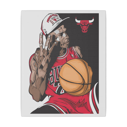 Michael Jordan Matte Canvas Wall Art Featuring Iconic Basketball Moments - CreativeRino