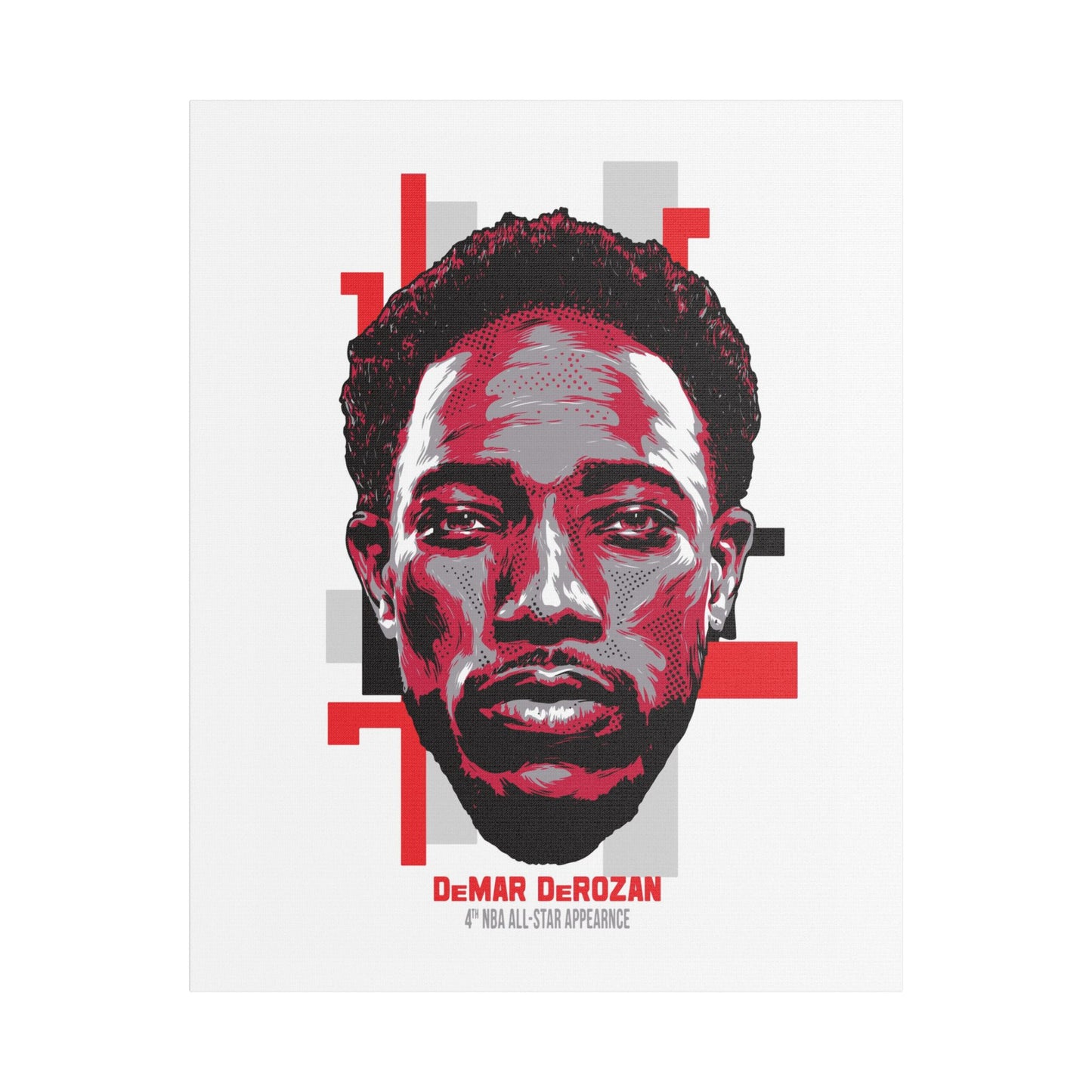 DeMar DeRozan NBA All-Star Satin Canvas Art - CreativeRino