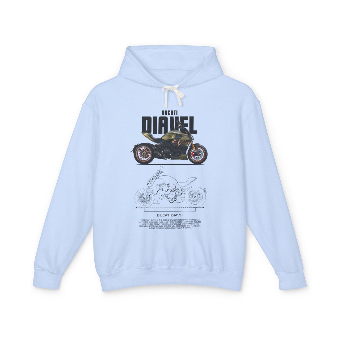 Ducati Diave Unisex Lightweight Hooded Sweatshirt - CreativeRino