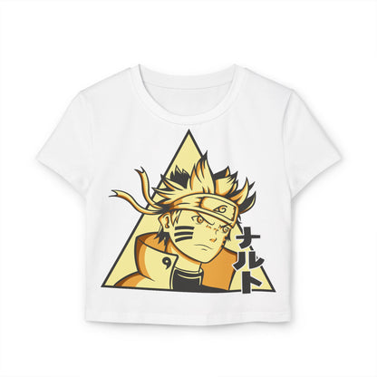 Women's Naruto Baby Tee - Stylish Anime Graphic T-shirt for Fans - CreativeRino