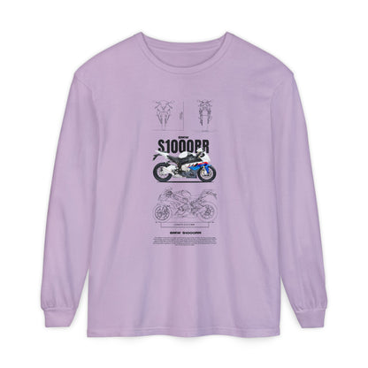 BMW S1000RR Motorcycle Long Sleeve T-Shirt - Unisex Garment-Dyed - CreativeRino