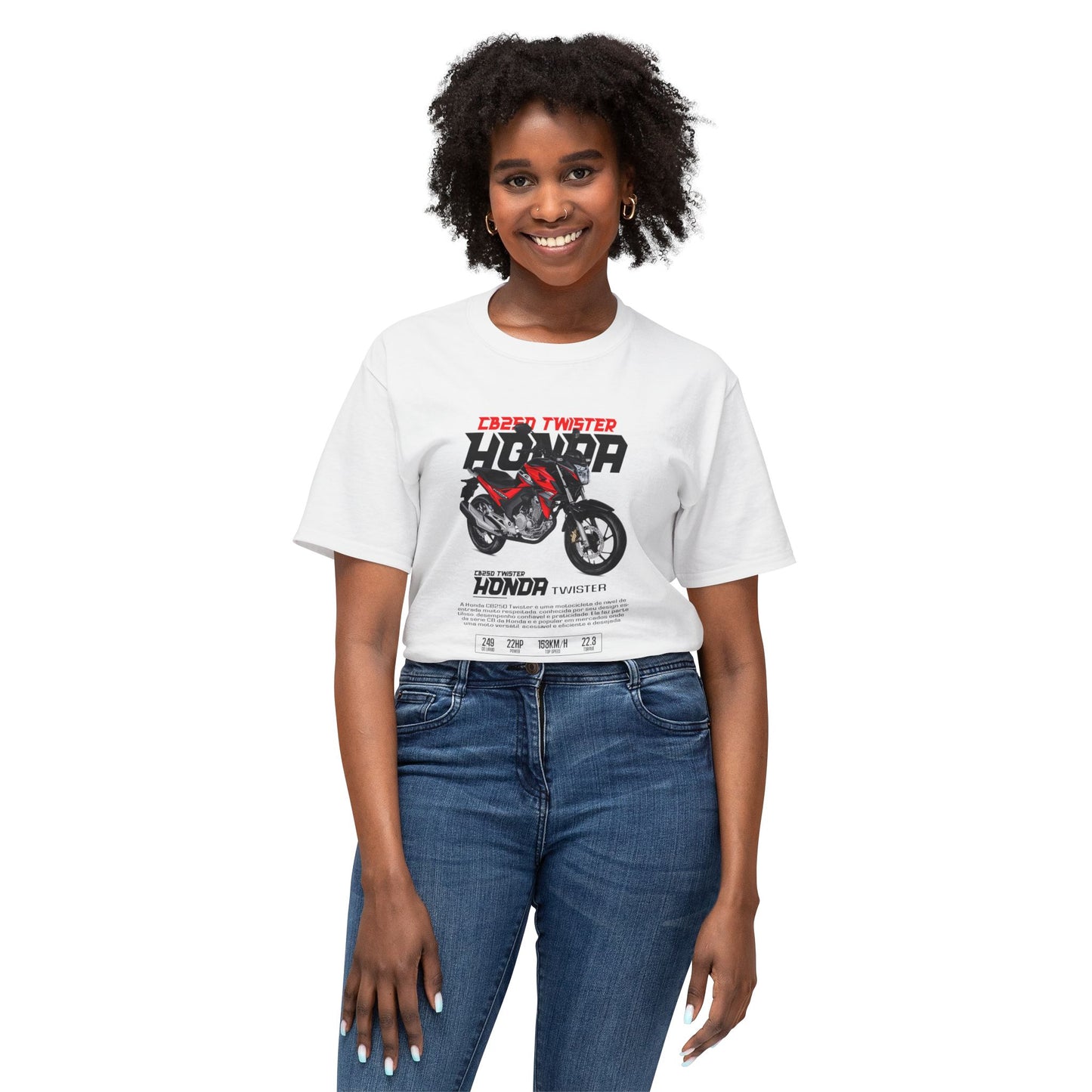 Honda Twister Unisex HD Cotton™ T-shirt - Perfect for Motorcycle Enthusiasts - CreativeRino