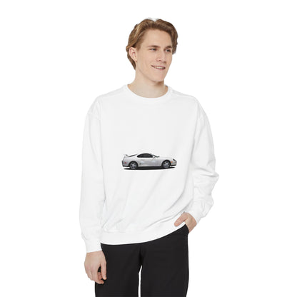 Toyota MK4 Supra Unisex Garment-Dyed Sweatshirt - Classic Car T-shirt - CreativeRino