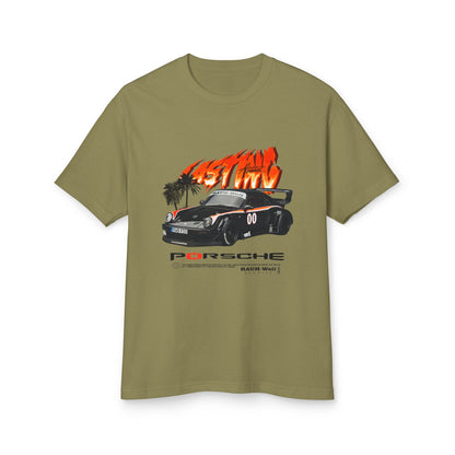 Porsche Unisex Garment-Dyed Heavyweight Cotton Tee | Car T-shirt - CreativeRino