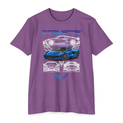 Corvette Graphic Unisex T-Shirt – Bold Racing T-shirt Design for Car Enthusiasts - CreativeRino