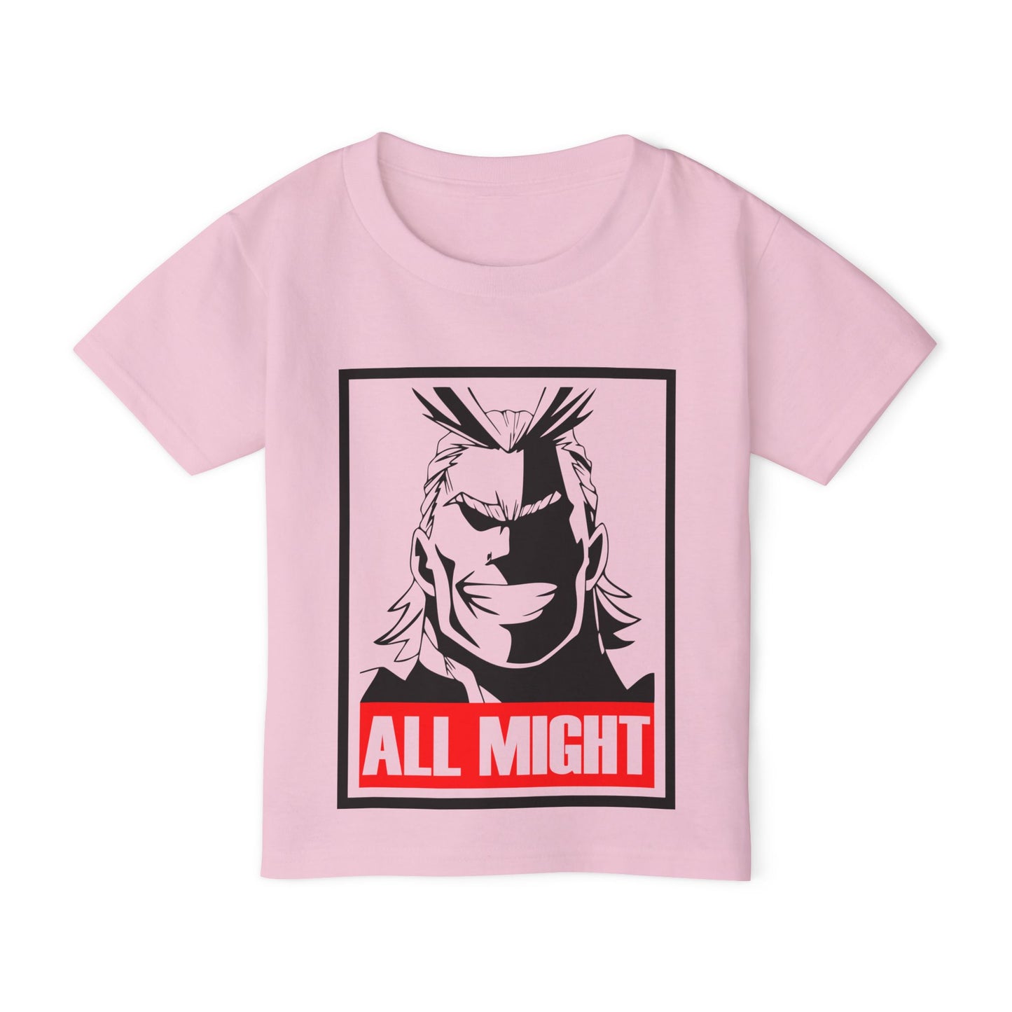 All Might Anime Toddler Tee- Durable Cotton My Hero Academia T-shirt for Young Fans - CreativeRino