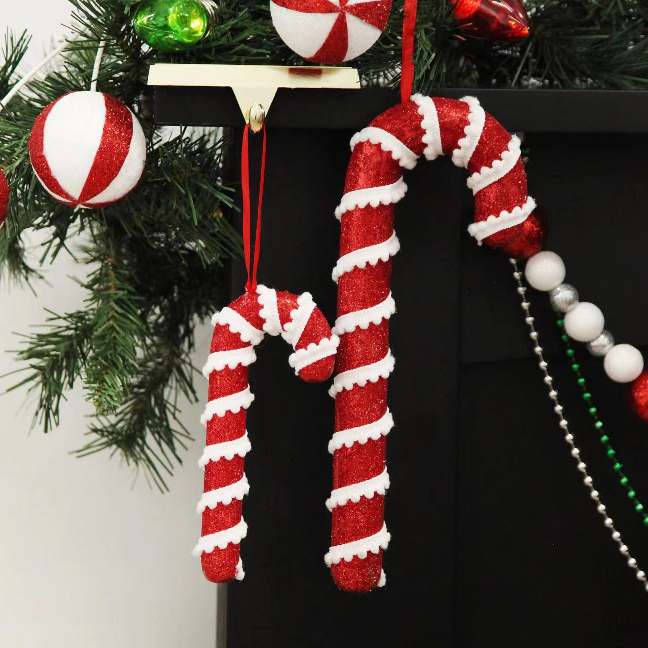 Red & White Foam Candy Stick Decorations | Christmas Tree, Rattan & Window Display Accents eprolo