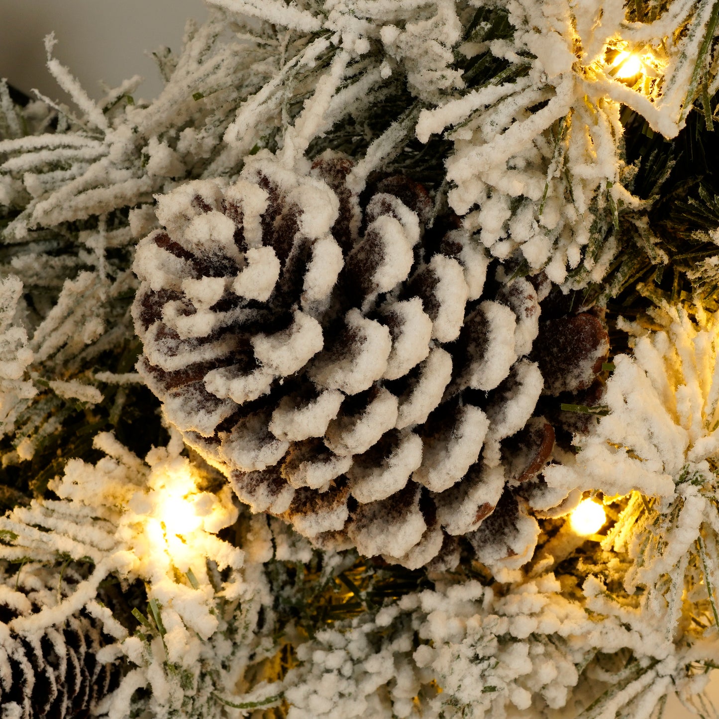 Deluxe 4-Piece Pre-Lit Christmas Tree & Garland Set | LED Entrance & Flower Decor
