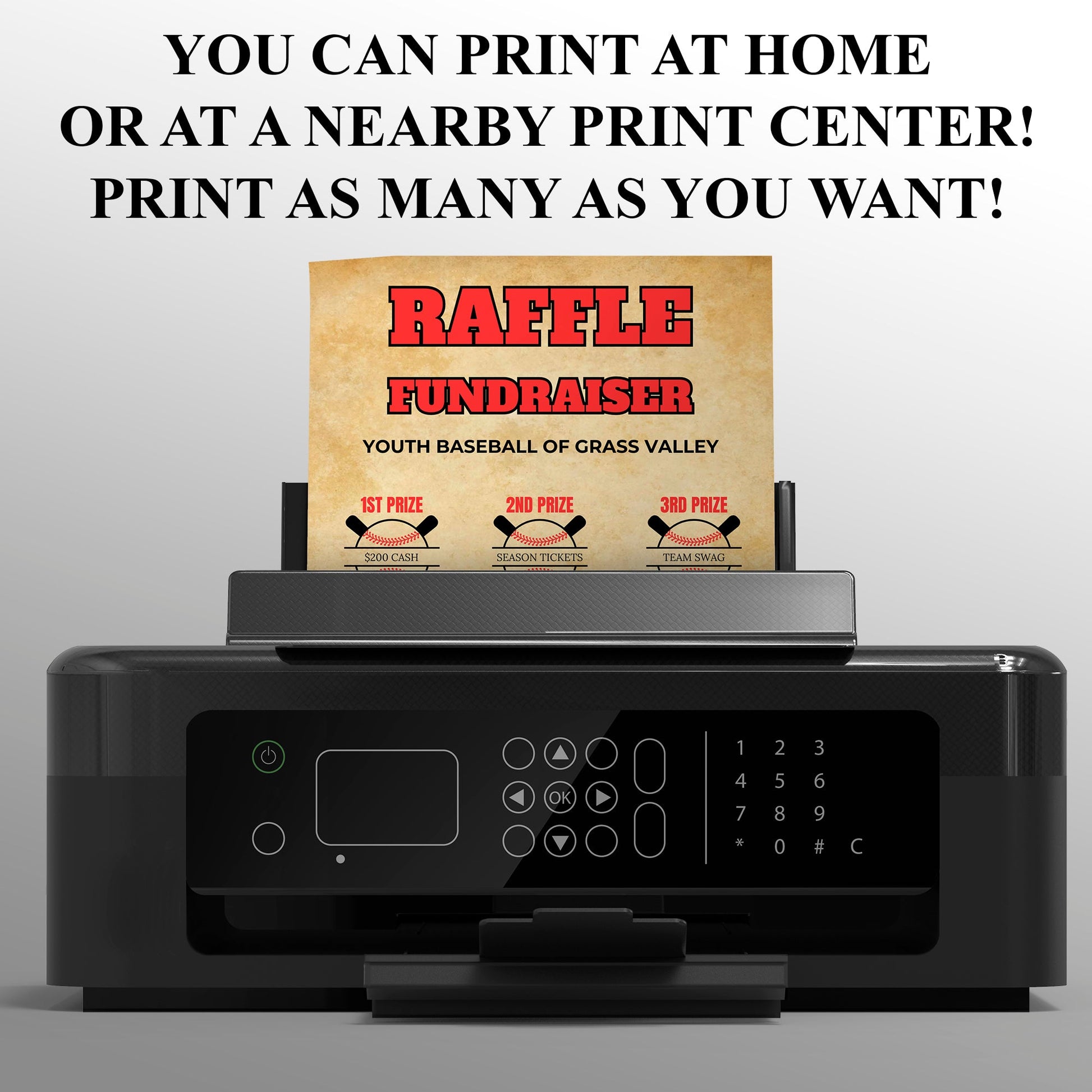 Raffle Ticket Fundraiser Flyer Template CreativeRino