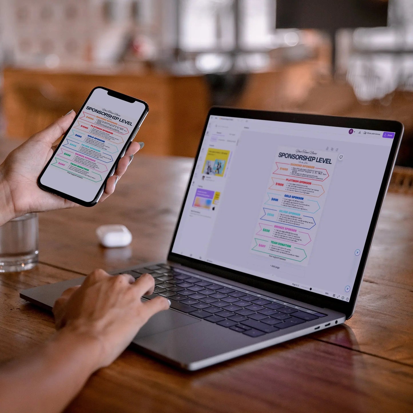 Sponsorship Level Flyer | Club Sponsorship Level Template CreativeRino