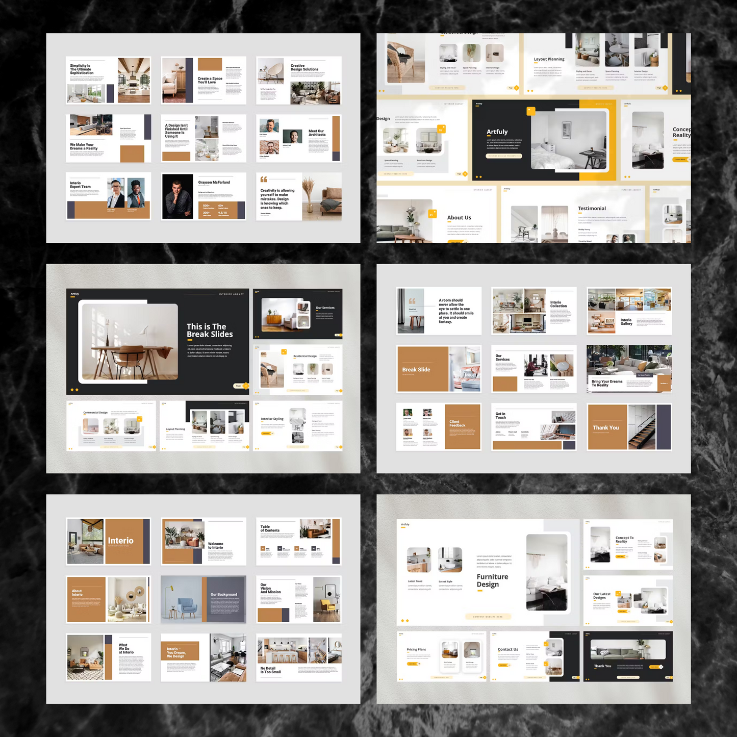 19 Interior Design Powerpoint Presentation Template Bundle