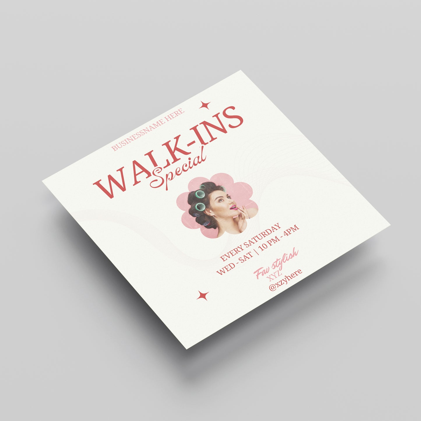 Walk Ins Welcome Flyer Canva Template | Social Media Flyer Template