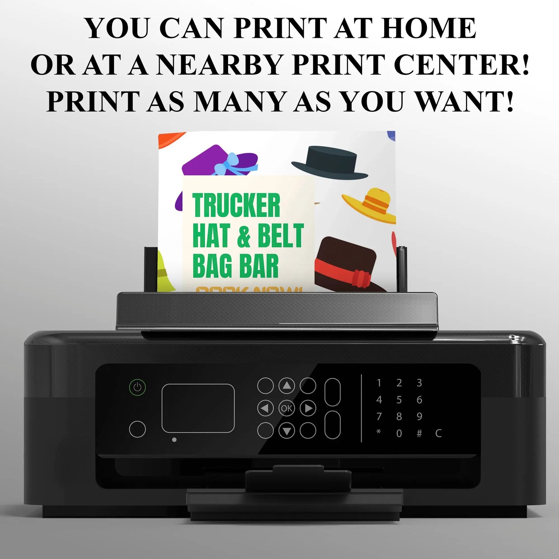 Trucker Hat Bar Flyer Template | Trucker Hat Bar Party Booking Flyer CreativeRino