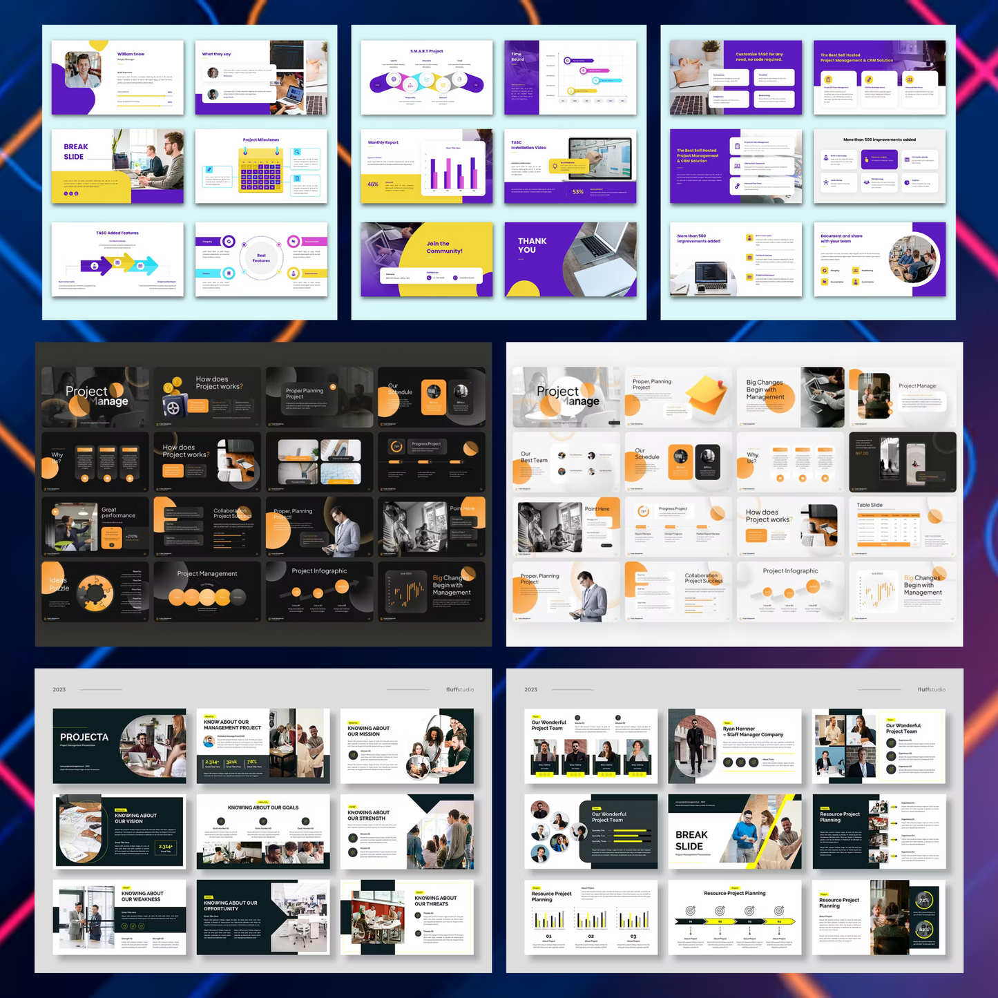 20 Project Management Powerpoint Presentation Template Bundle