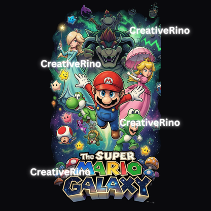 Super Mario Galaxy PNG | Mario Space Theme Clipart CreativeRino