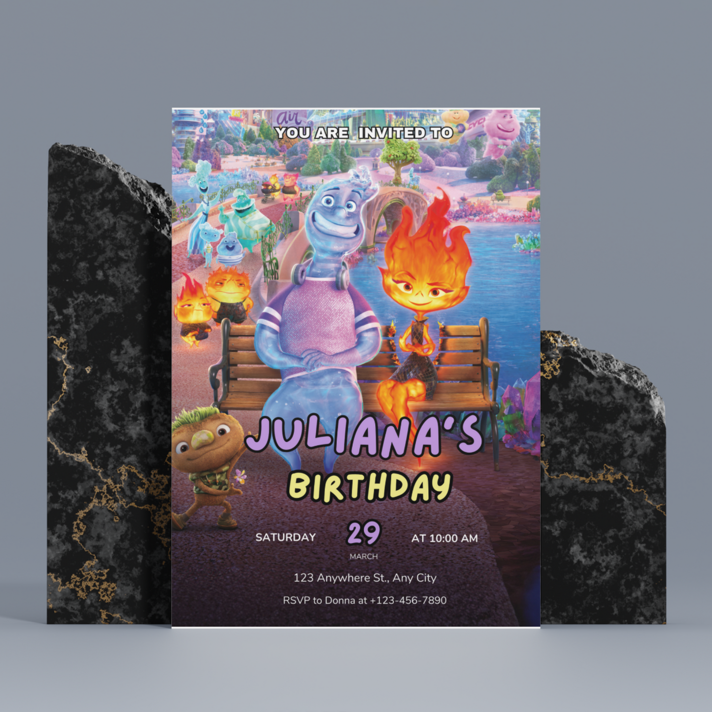 Elemental Birthday Party Invitation Template