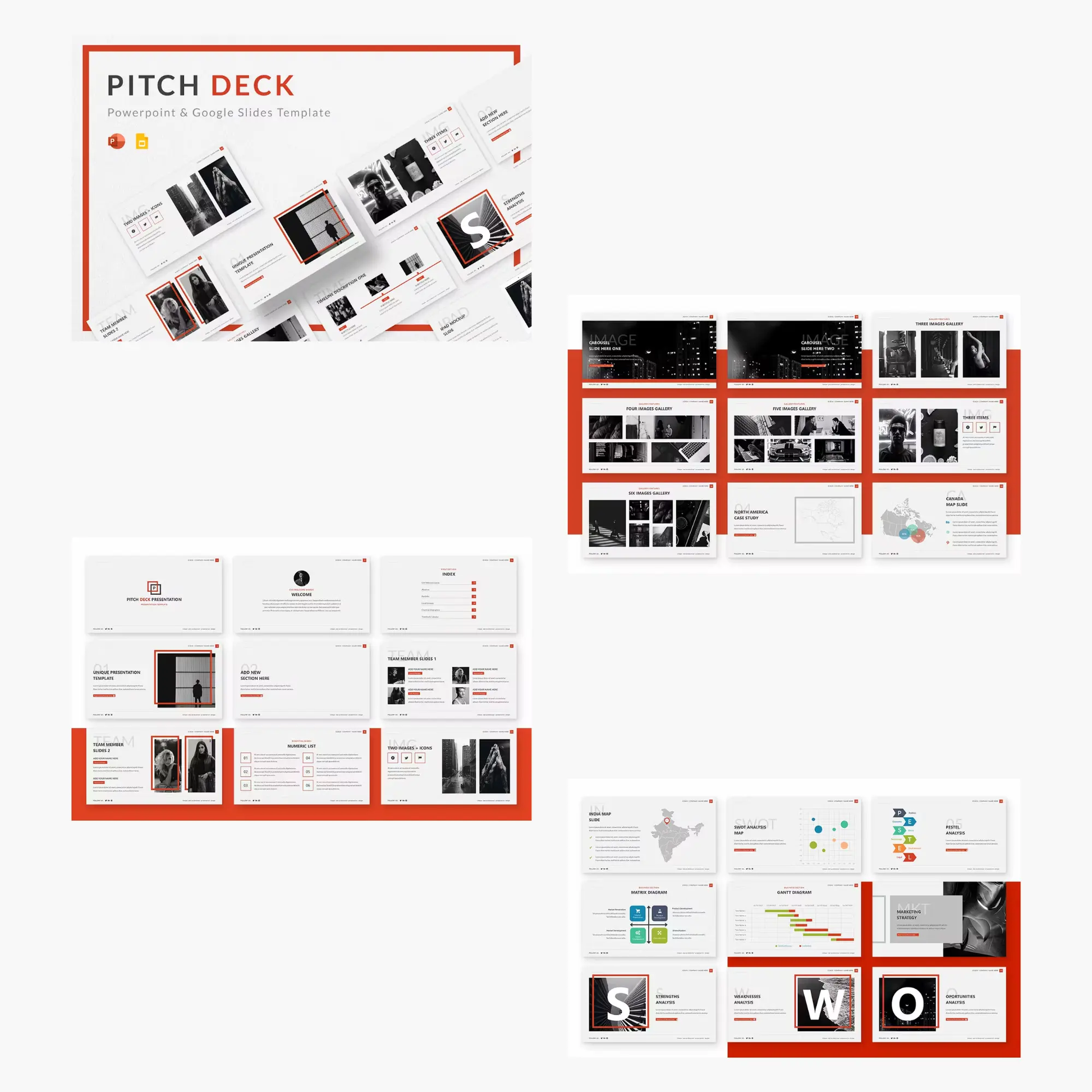 10 Pitch Deck Google Slides and Powerpoint Presentation Template Bundle - CreativeRino