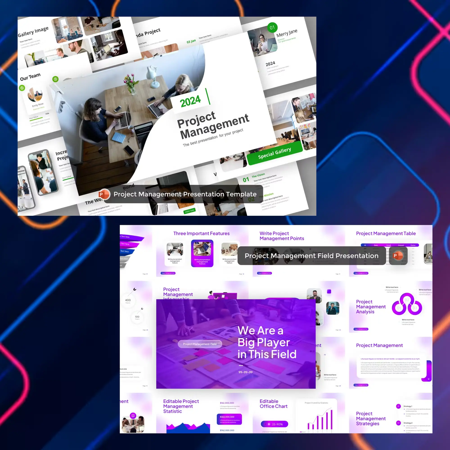 10 Project Management Powerpoint Presentation Template Bundle CreativeRino