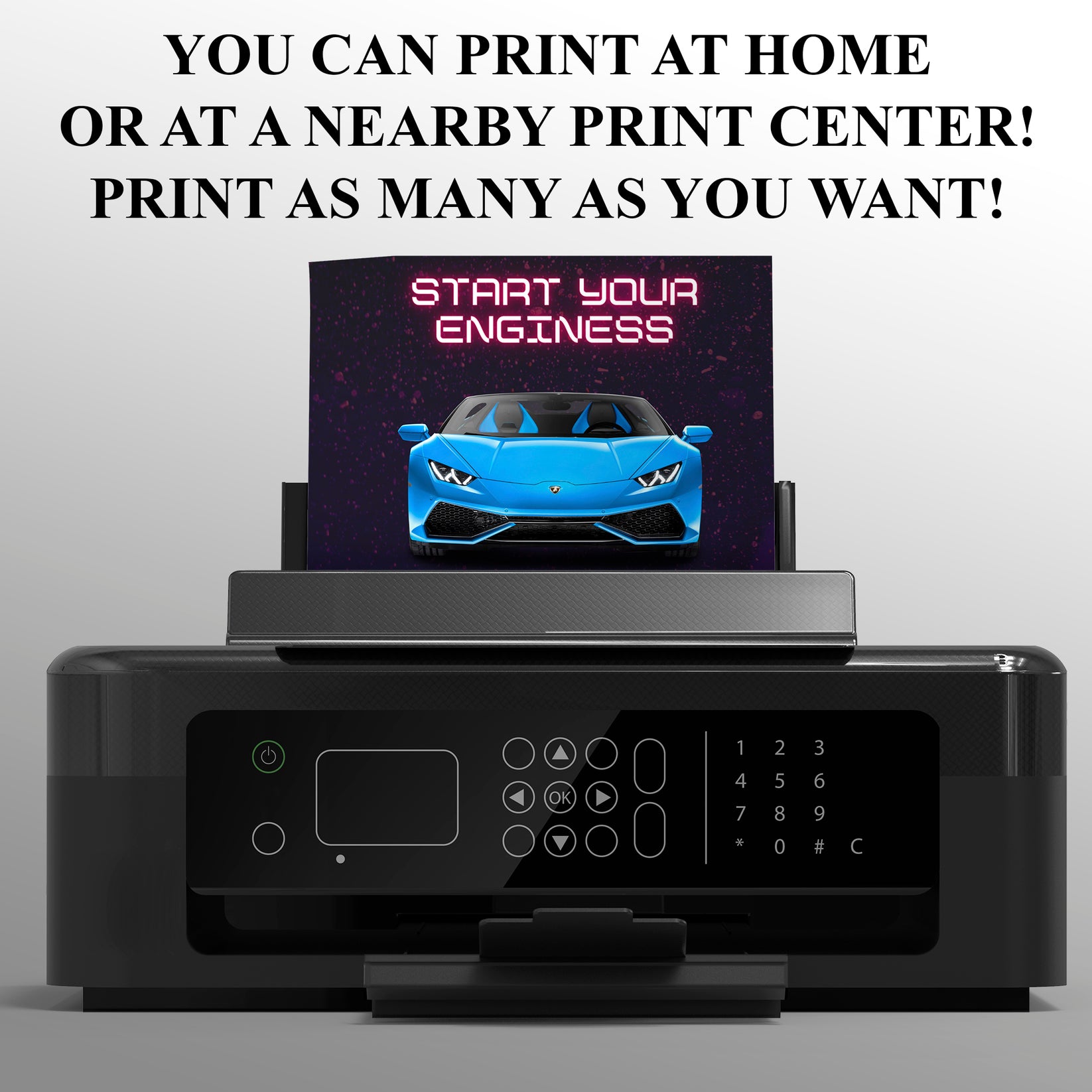 Lamborghini Sport Race Car Birthday Invitation Template – CreativeRino