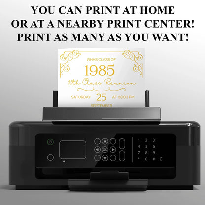 Class Reunion Flyer Template | High School Reunion Invitation CreativeRino