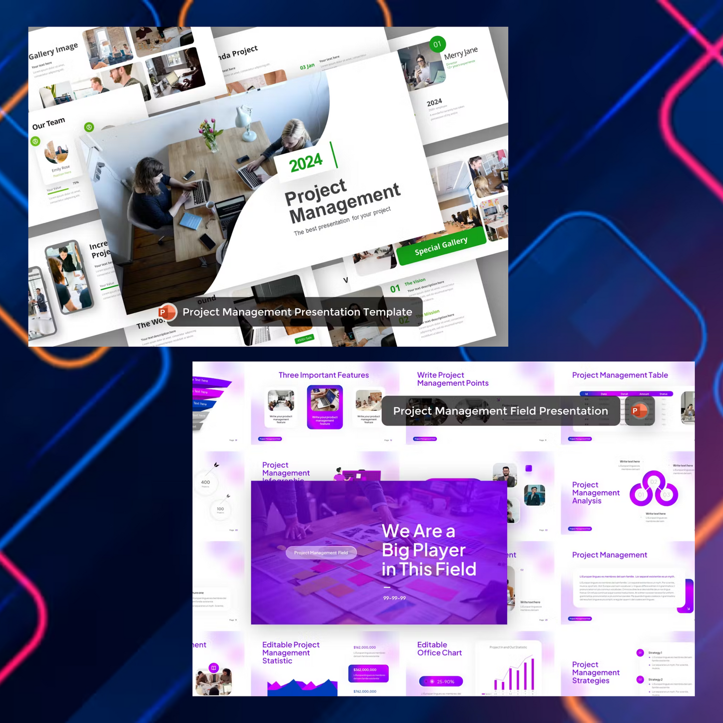 10 Project Management Powerpoint Presentation Template Bundle