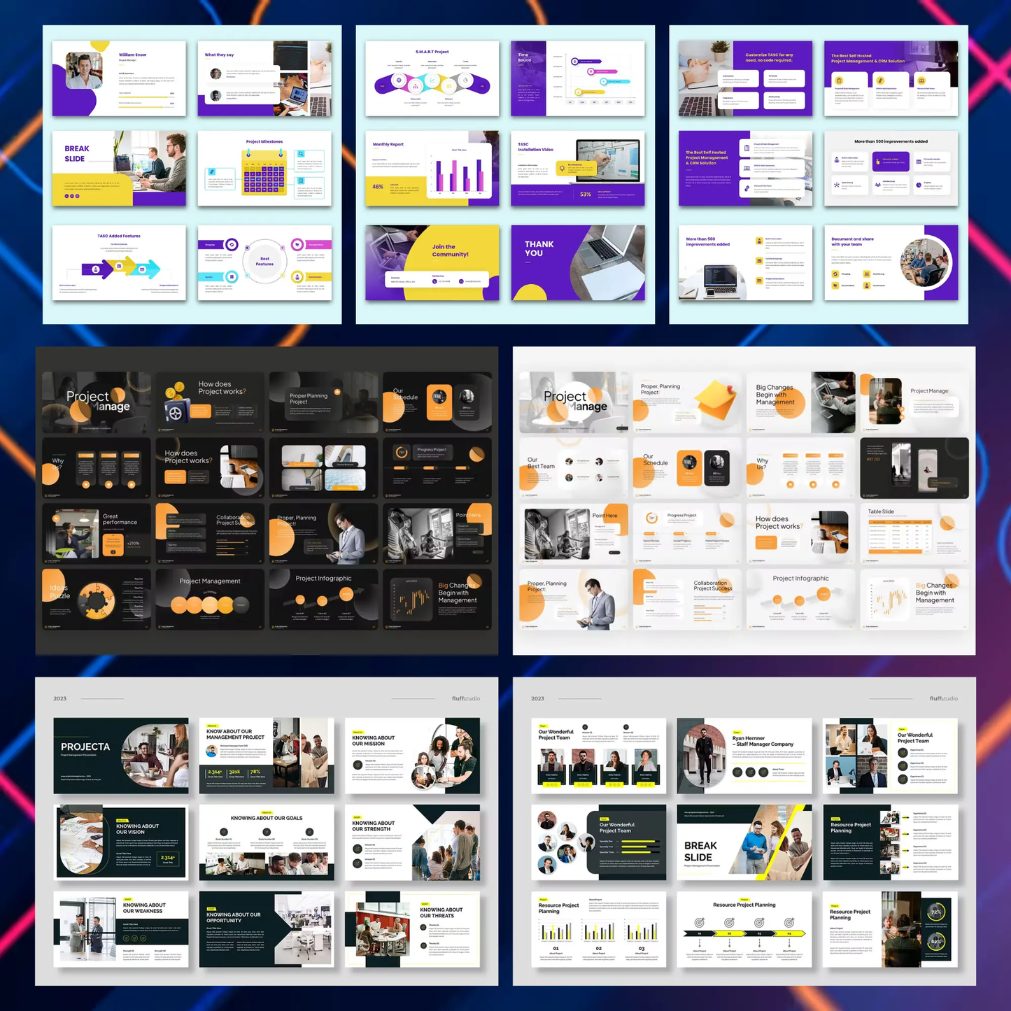 20 Project Management Powerpoint Presentation Template Bundle CreativeRino