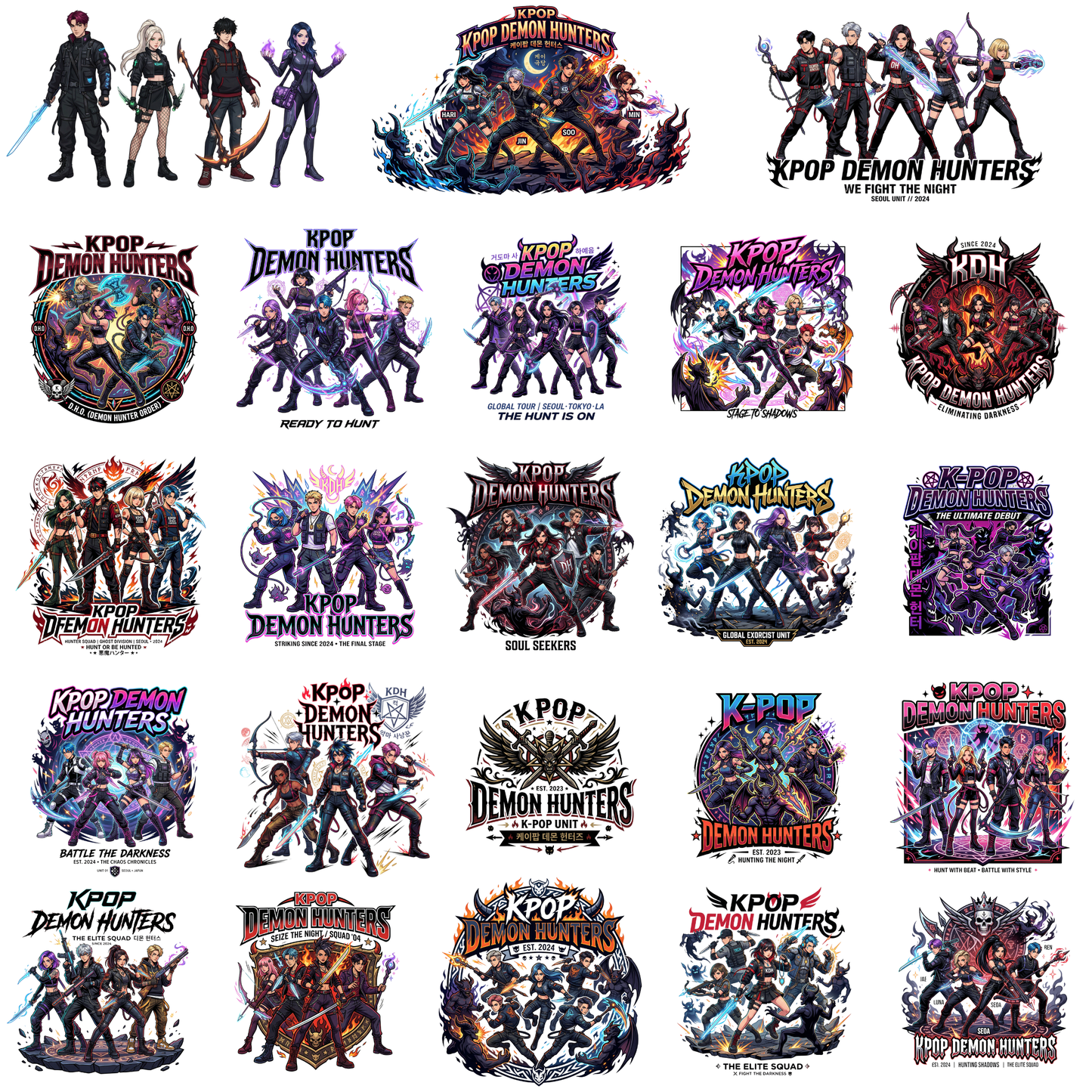 101 Kpop Demon Hunter PNG Bundle CreativeRino