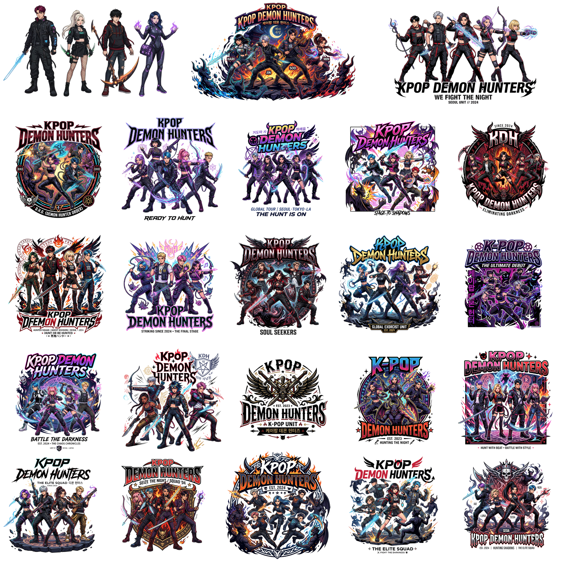 101 Kpop Demon Hunter PNG Bundle CreativeRino