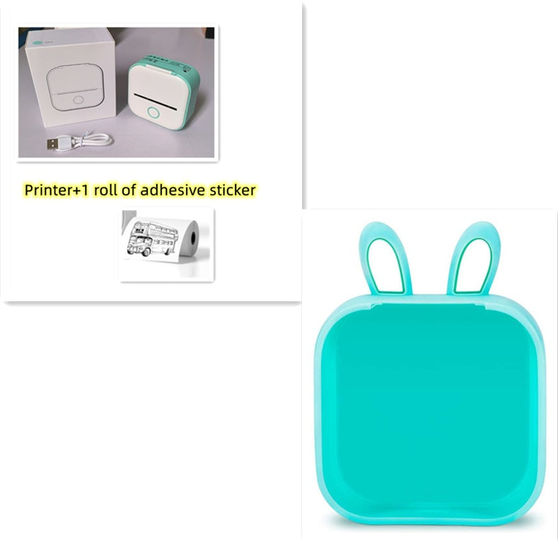 Portable Mini Thermal Label Printer Home Photo Printer Student Wrong Question Printer Bluetooth-compatible Mini Label Printer Price Tag CreativeRino