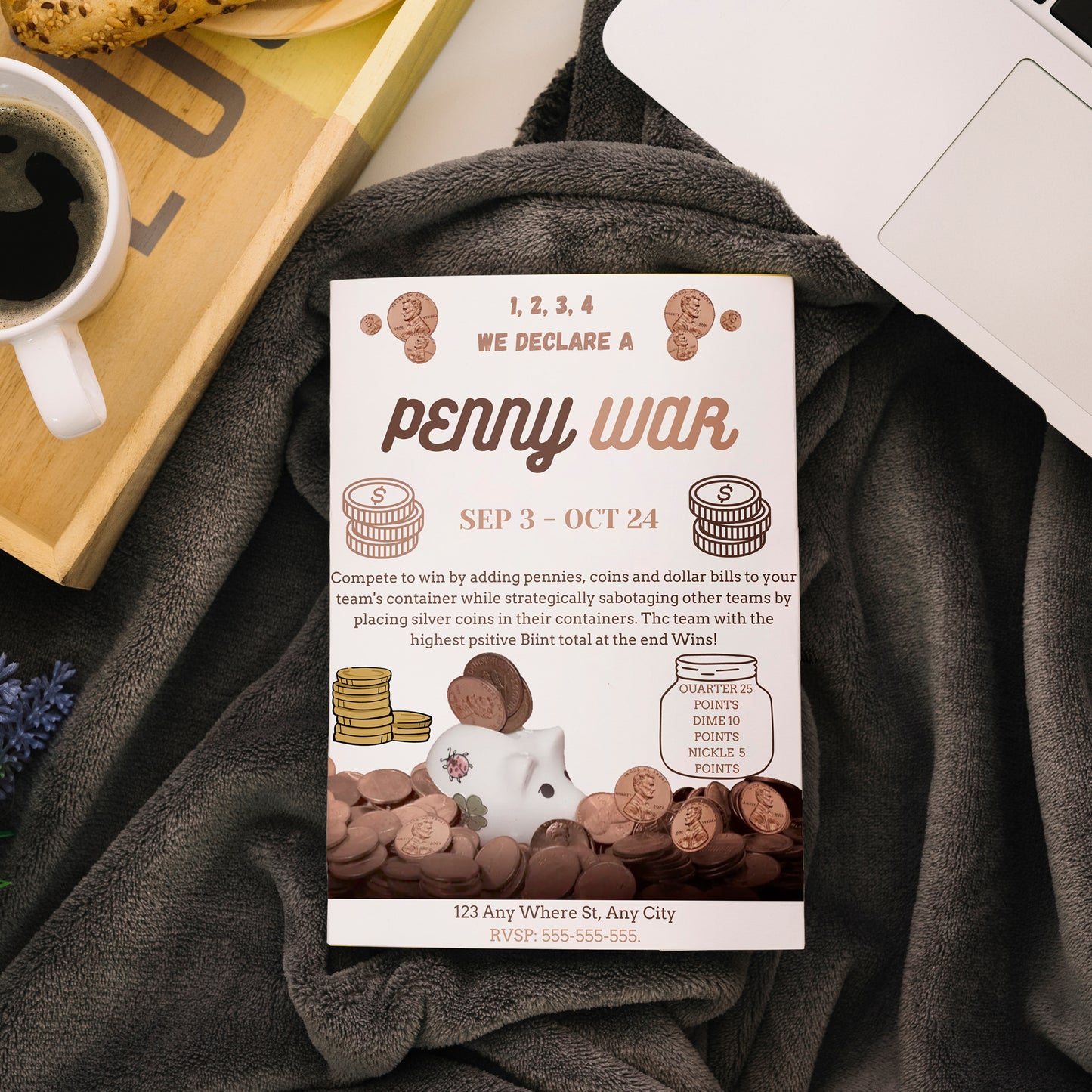 Penny War Fundraiser Flyer Template