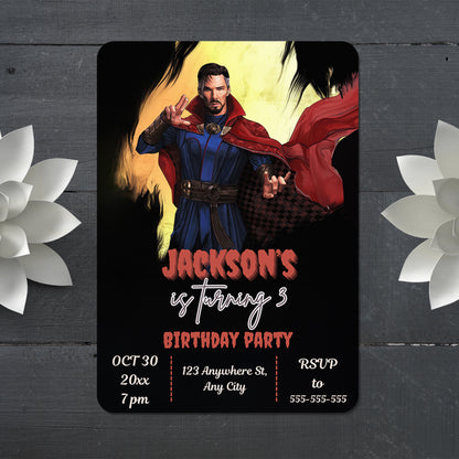 Doctor Strange Birthday Invitation Template - CreativeRino