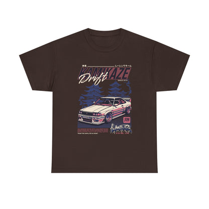 Retro Drift Car Tee - Unisex Heavy Cotton T-Shirt - CreativeRino