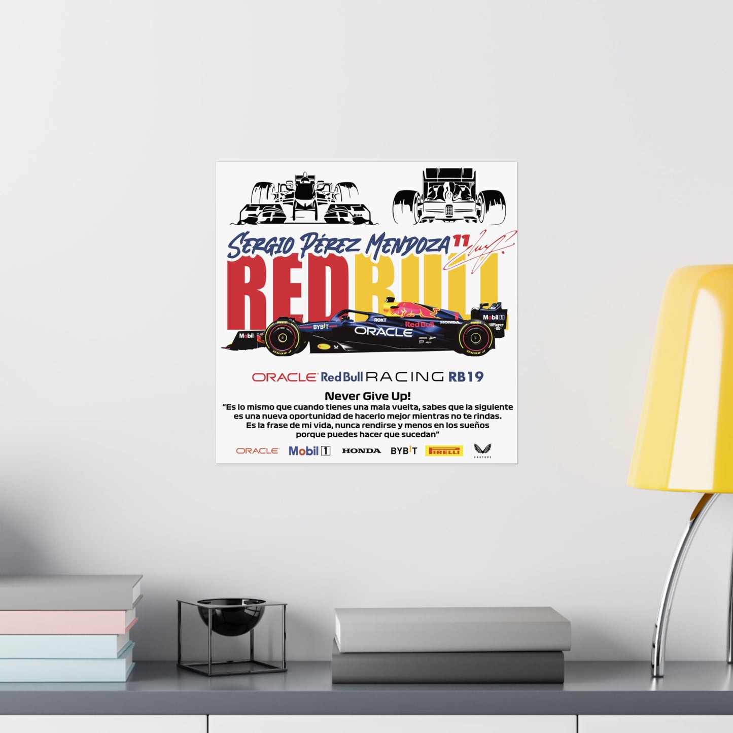 Red Bull Racing Matte Vertical Posters - Motivational F1 Art for Fans - CreativeRino