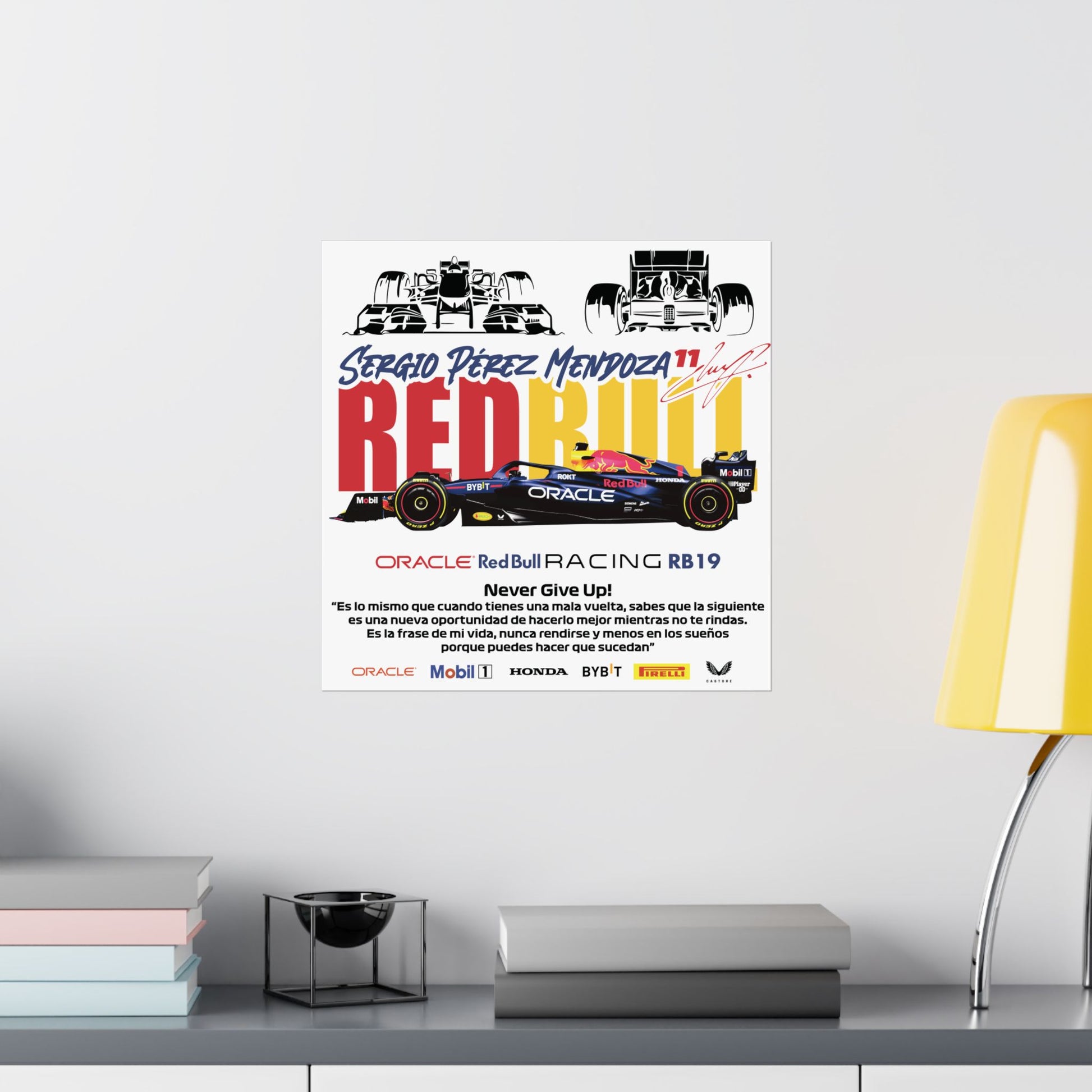 Red Bull Racing Matte Vertical Posters - Motivational F1 Art for Fans - CreativeRino